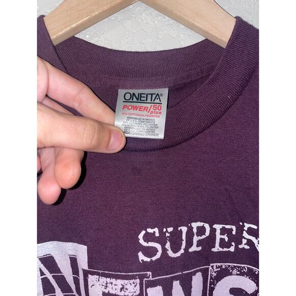 Vintage Super News Shirt School Newcaster Waxman Video Tee Purple VTG 90s Large - Picture 5 of 9